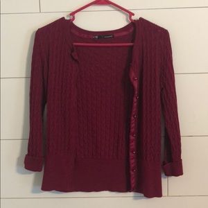 Wine Colored Cardigan